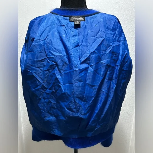 Venesha Vintage Angora Sweater Jacket - Medium - Blue - Used - Picture 3 of 5